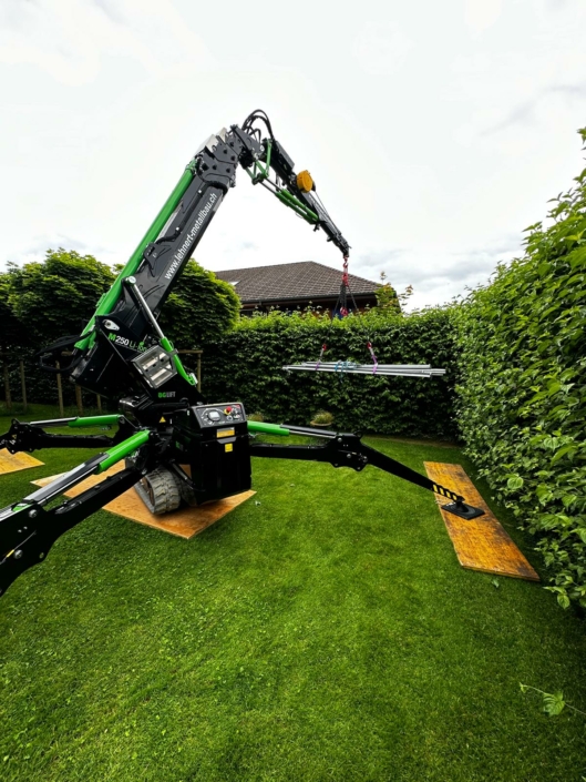 Raupenkran im Garten